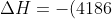 \Delta H=-(4186)(0.4500)(13.10)=-24676\: J\approx-24700\: J